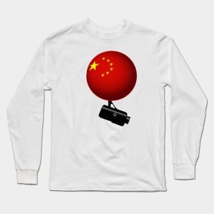 Chinese Spy Balloon shoot down ballon surveillance Long Sleeve T-Shirt